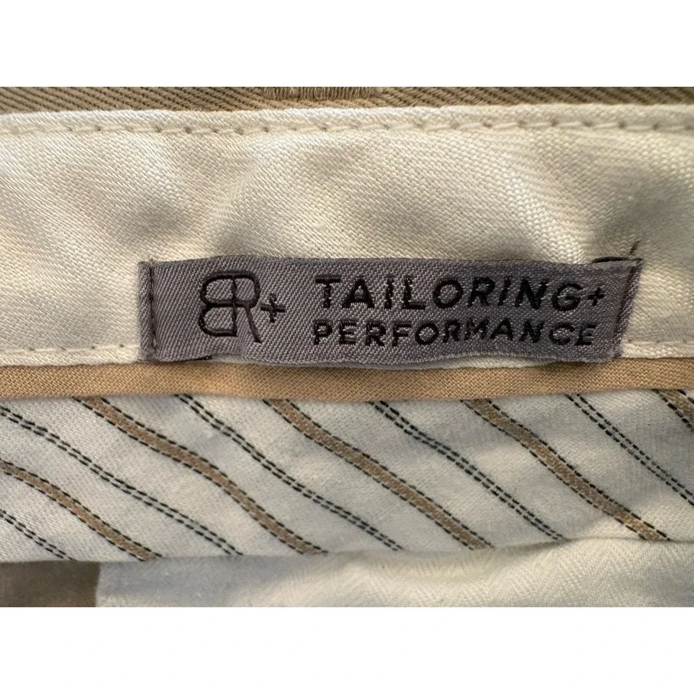 Banana Republic Aiden Fit Chino Pants Mens 36x30 Khaki Flat Front Stretch